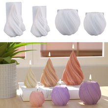Load image into Gallery viewer, 3D Art Candle Mold DIY Silicone Candle Mold Cake Resin Molds 3D Art Wax Candle Making Mould Silicone Handmade Soap Molds
