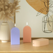 Load image into Gallery viewer, 3D Arch Candle Silicone Mold Geometric Stripes Rainbow Mould DIY Epoxy Resin Bridge Molds Home Decor Artifact

