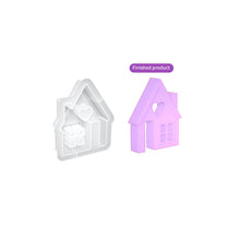 Load image into Gallery viewer, House Resin Mould 3D Hollow Heart House DIY Aromatherapy Gypsum Candle Silicone Mould Handmade Tool Ornaments Mold
