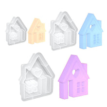 Load image into Gallery viewer, House Resin Mould 3D Hollow Heart House DIY Aromatherapy Gypsum Candle Silicone Mould Handmade Tool Ornaments Mold
