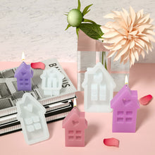 Load image into Gallery viewer, House Resin Mould 3D Hollow Heart House DIY Aromatherapy Gypsum Candle Silicone Mould Handmade Tool Ornaments Mold
