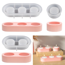 Load image into Gallery viewer, Multiple Holes Candle Holder Silicone Mold Candle Holder Casting Molds Multi-Connected Candlestick Mould Home Table Decorations
