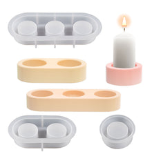 Load image into Gallery viewer, Multiple Holes Candle Holder Silicone Mold Candle Holder Casting Molds Multi-Connected Candlestick Mould Home Table Decorations
