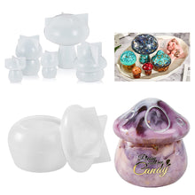 Load image into Gallery viewer, Mushroom Storage Boxes Display Epoxy Resin Silicone Molds Making For DIY Aromatherapy Gypsum Mushroom Ornaments
