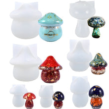 Load image into Gallery viewer, Mushroom Storage Boxes Display Epoxy Resin Silicone Molds Making For DIY Aromatherapy Gypsum Mushroom Ornaments
