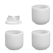 Load image into Gallery viewer, Round Candle Jar Silicone Mold With Lid DIY Cement Pot Mold Concrete Wax Box Storage Cup Candle Tray Mould Home Decor Crafts
