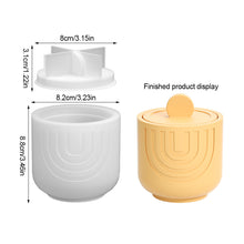 Load image into Gallery viewer, Round Candle Jar Silicone Mold With Lid DIY Cement Pot Mold Concrete Wax Box Storage Cup Candle Tray Mould Home Decor Crafts
