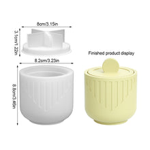 Load image into Gallery viewer, Round Candle Jar Silicone Mold With Lid DIY Cement Pot Mold Concrete Wax Box Storage Cup Candle Tray Mould Home Decor Crafts
