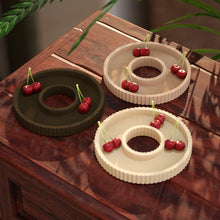 Load image into Gallery viewer, Hollow Stripe Round Silicone Mold Storage Tray Mould Nut Storage Dish Mold Resin Casting Molds Home Craft Decor
