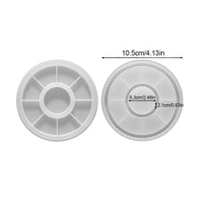 Load image into Gallery viewer, Hollow Stripe Round Silicone Mold Storage Tray Mould Nut Storage Dish Mold Resin Casting Molds Home Craft Decor
