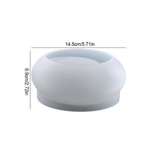 Load image into Gallery viewer, Oval Stone Shape 3D Silicone Mold Epoxy Resin Candle Holder Mould Round Oval Mould Candle Light Table Ornaments Plaster Mold
