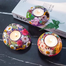 Load image into Gallery viewer, Oval Stone Shape 3D Silicone Mold Epoxy Resin Candle Holder Mould Round Oval Mould Candle Light Table Ornaments Plaster Mold
