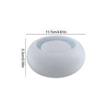 Load image into Gallery viewer, Oval Stone Shape 3D Silicone Mold Epoxy Resin Candle Holder Mould Round Oval Mould Candle Light Table Ornaments Plaster Mold

