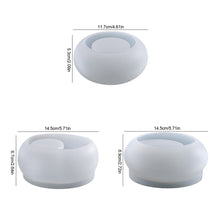 Load image into Gallery viewer, Oval Stone Shape 3D Silicone Mold Epoxy Resin Candle Holder Mould Round Oval Mould Candle Light Table Ornaments Plaster Mold
