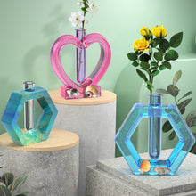 Load image into Gallery viewer, Rectangular Round Hydroponic Gypsum Mould DIY Hydroponics Test Tube Vase Silicone Mold Plant Vase Cement Resin Mold Decor
