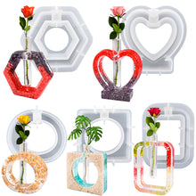 Load image into Gallery viewer, Rectangular Round Hydroponic Gypsum Mould DIY Hydroponics Test Tube Vase Silicone Mold Plant Vase Cement Resin Mold Decor
