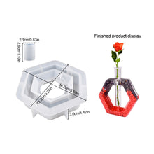 Load image into Gallery viewer, Rectangular Round Hydroponic Gypsum Mould DIY Hydroponics Test Tube Vase Silicone Mold Plant Vase Cement Resin Mold Decor
