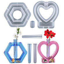 Load image into Gallery viewer, Rectangular Round Hydroponic Gypsum Mould DIY Hydroponics Test Tube Vase Silicone Mold Plant Vase Cement Resin Mold Decor
