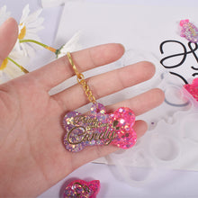 Load image into Gallery viewer, Epoxy Silicone Mould Dog Tag Bone Shaped Keychain Pendant Mold Round Heart Cat Claw Bone Pet Mould DIY
