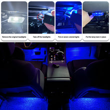 Load image into Gallery viewer, 1pc RGB Car Footwell Light Luggage Compartment Touch LED Seat Lamp For Audi A1 8X A4 B7 B8 B9 A5 A6 C5 C6 C7 A7 A8 TT Q3 8U Q5 A8 Q7
