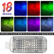 Load image into Gallery viewer, 1pc RGB Car Footwell Light Luggage Compartment Touch LED Seat Lamp For Audi A1 8X A4 B7 B8 B9 A5 A6 C5 C6 C7 A7 A8 TT Q3 8U Q5 A8 Q7

