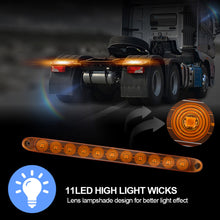 Load image into Gallery viewer, 1PC 11LED 12V Truck Tail Trailer Red LED High Mount Rear Third 3RD Strip Brake Stop Tail Light Lamp Marker Bar Light

