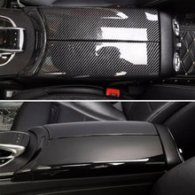 Load image into Gallery viewer, 4Pcs Carbon Fiber Car Center Armrest Box Panel Switch Button Cover Interior Accessories Only For Mercedes Benz E GLC C class W205
