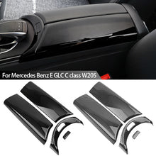 Load image into Gallery viewer, 4Pcs Carbon Fiber Car Center Armrest Box Panel Switch Button Cover Interior Accessories Only For Mercedes Benz E GLC C class W205
