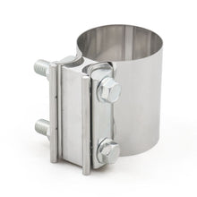 Load image into Gallery viewer, 2.0" 2.25" 2.5" 2.75'' 3.0" 4.0" Car Exhaust Clamp Sleeve 304 Stainless Steel Butt Joint Band Clamp Sleeve Coupler Step Clamps
