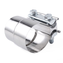 Load image into Gallery viewer, 2.0" 2.25" 2.5" 2.75'' 3.0" 4.0" Car Exhaust Clamp Sleeve 304 Stainless Steel Butt Joint Band Clamp Sleeve Coupler Step Clamps
