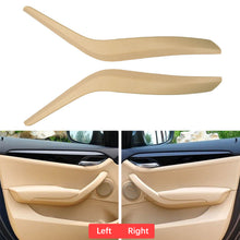 Load image into Gallery viewer, 2Pcs Car Inner Door Panel Handle Cover Interior Door Armrest Pull Trim Cover Beige Black Left Right For BMW X1 E84 2010-2016
