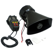 Load image into Gallery viewer, 12V 100W Car Horn Car Warning Alarm Speakers Loud Mic PA System Emergency Amplifier Hooter Police Siren Air Horn Megaphone Tone
