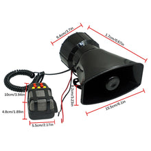 Load image into Gallery viewer, 12V 100W Car Horn Car Warning Alarm Speakers Loud Mic PA System Emergency Amplifier Hooter Police Siren Air Horn Megaphone Tone
