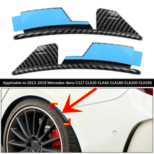 Load image into Gallery viewer, 2Pcs Car Rear Bumper Fender Flares Mud Flaps Splash Guards Arch Wheel Eyebrow Lips For BENZ C117 CLA45 CLA180 CLA200 CLA250 AMG 2013-2019
