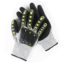 Load image into Gallery viewer, TPR Mechanical Anti Cutting Work Gloves Anti-vibration Anti-smashing Anti-collision Gloves Outdoor Cycling Rescue Safety Gloves
