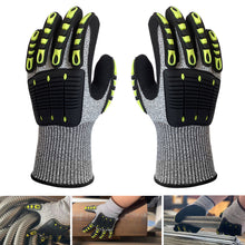 Load image into Gallery viewer, TPR Mechanical Anti Cutting Work Gloves Anti-vibration Anti-smashing Anti-collision Gloves Outdoor Cycling Rescue Safety Gloves
