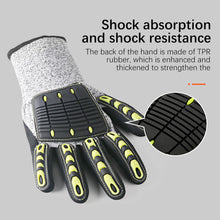 Load image into Gallery viewer, TPR Mechanical Anti Cutting Work Gloves Anti-vibration Anti-smashing Anti-collision Gloves Outdoor Cycling Rescue Safety Gloves
