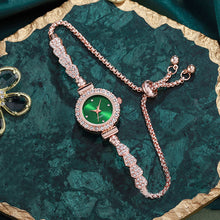 Load image into Gallery viewer, Ladies Quartz Watch Rhinestone Women's Watch Small Dial Slender Bracelet Freely Adjustable Accessories Quartz Watch
