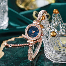 Load image into Gallery viewer, Ladies Quartz Watch Rhinestone Women's Watch Small Dial Slender Bracelet Freely Adjustable Accessories Quartz Watch
