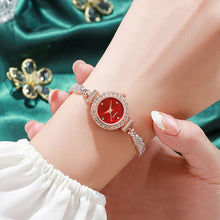 Load image into Gallery viewer, Ladies Quartz Watch Rhinestone Women's Watch Small Dial Slender Bracelet Freely Adjustable Accessories Quartz Watch
