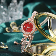 Load image into Gallery viewer, Ladies Quartz Watch Rhinestone Women's Watch Small Dial Slender Bracelet Freely Adjustable Accessories Quartz Watch
