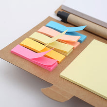 Load image into Gallery viewer, Retro Style Memo Pads 50pcs Sticky Note Notebook With Notepad and Pen Portable Daily Record Book Student Tearable Booklet
