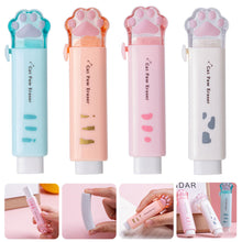 Load image into Gallery viewer, Cute Paw Retractable Eraser Push-Pull Pencil Rubber Stationery For Students Journal Drawing Writing Wiping School Supplies
