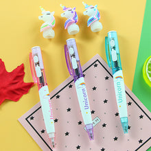 Load image into Gallery viewer, Cute Unicorn Ballpoint Pen with Light 0.5mm Cute Writing Pen Students Office Stationery School Supplies Gift
