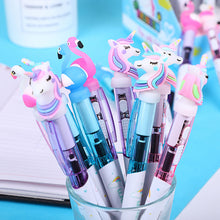 Load image into Gallery viewer, Cute Unicorn Ballpoint Pen with Light 0.5mm Cute Writing Pen Students Office Stationery School Supplies Gift
