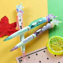 Load image into Gallery viewer, Cute Unicorn Ballpoint Pen with Light 0.5mm Cute Writing Pen Students Office Stationery School Supplies Gift
