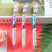Load image into Gallery viewer, Cute Unicorn Ballpoint Pen with Light 0.5mm Cute Writing Pen Students Office Stationery School Supplies Gift
