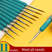 Load image into Gallery viewer, 11Pcs Miniature Wolf Hair Paint Brush Art Painting Brushes Artistic Watercolor Brush Oil Painting Brush Drawing Hand Painted
