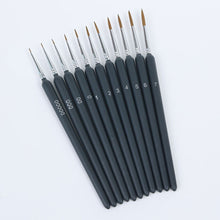 Load image into Gallery viewer, 11Pcs Miniature Wolf Hair Paint Brush Art Painting Brushes Artistic Watercolor Brush Oil Painting Brush Drawing Hand Painted
