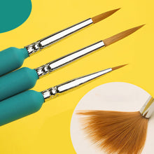 Load image into Gallery viewer, 11Pcs Miniature Wolf Hair Paint Brush Art Painting Brushes Artistic Watercolor Brush Oil Painting Brush Drawing Hand Painted

